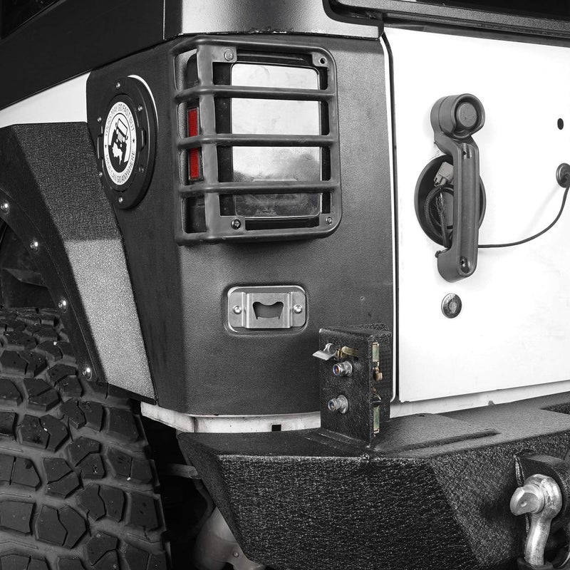 Hooke Road Wrangler Bottle Opener Rear License Plate Tailgate Accessory for 2007-2018 Jeep JK Wrangler & Unlimited Sport Sahara Rubicon - Image 3
